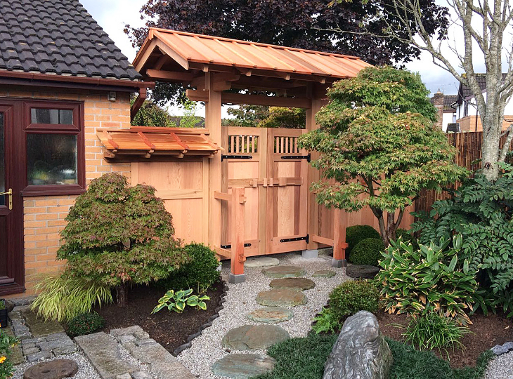 Traditional Japanese Woodwork Carpentry Japanese Gate Cardiff Wales